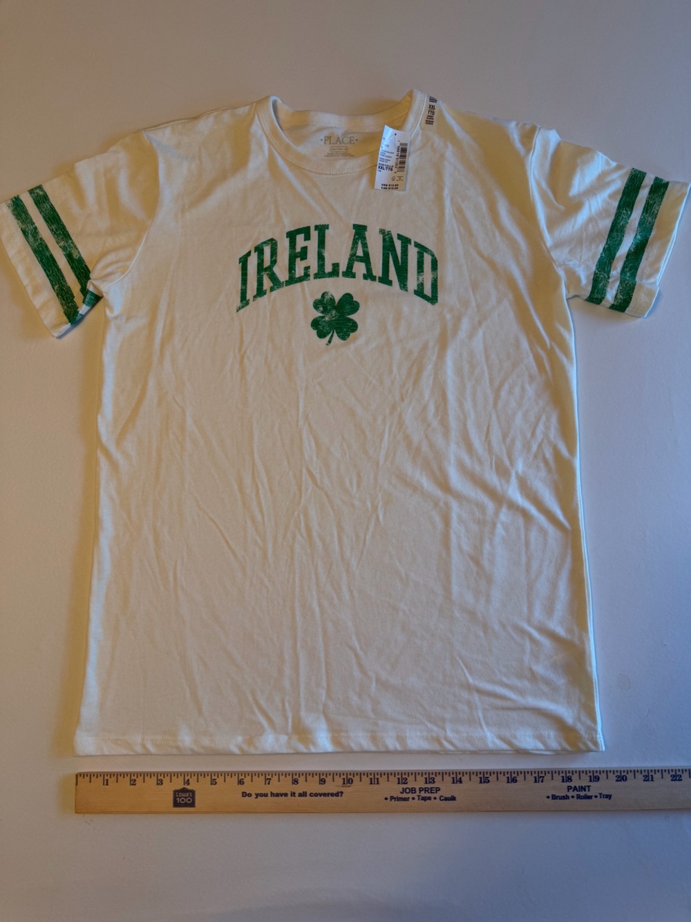 Children's Place Ireland Green & White Kids T-Shirt